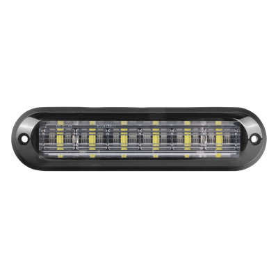 Luz Auxiliar Ultra Brillante / IP67 / 6 LEDs 3W / 12 Patrones / ECE R65 / SAE J595 / 142.6x36x14 mm / 5.6x1.4x0.6 in