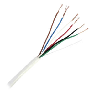Cable para Control de Acceso / 6x20 AWG / 152 m (500 ft) / Blindado / Riser / Blanco