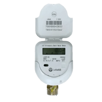 Medidor Ultrasónico de Agua LoRaWAN / 1 Pulgada / Medición Bidireccional / IP68 / Válvula Integrada / LCD 9 Dígitos / Batería 6+1 Años