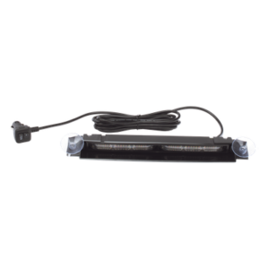 Luz de Visera LED / Dual Color Ámbar/Blanco / 67 Patrones de Destello / 12-24 Vcc / Perfil 1.3 pulgadas / Certificación SAE Clase I