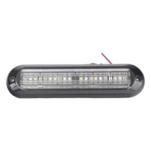 Luz Auxiliar Ultra Brillante / 18 LEDs 3W / IP67 / Rojo/Azul/Ambar / 142.6x36x14mm / 10-30VDC / 0.47x0.12x0.05ft