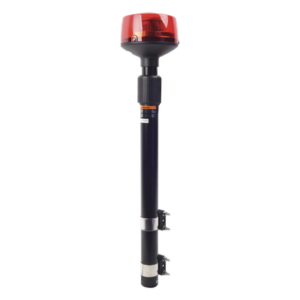 Luz Telescópica LED / 9 LED de 3W / 25 Patrones de Destello / 10-30 VCC / 3A Máx / 64-104 cm (2.1-3.4 ft) / Resistente a Vibraciones