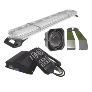 Kit de Sirena y Torreta LED / 48 pulgadas (1.2 m) / 96 LEDs / Ámbar / 124.5 dB / 12-24 VCD / SAE J845 / CISPR 25