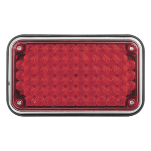 Luz de Advertencia LED / 6x4" / 66 LEDs / 12 VCC / 1 A / 10 Patrones de Destello / Montaje Permanente / Color Rojo