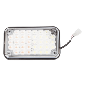 Luz de Advertencia LED / 6x4 pulgadas / Bicolor Rojo/Claro / 66 LED / 12 VCC / 10 Modos de Destello / Montaje Permanente