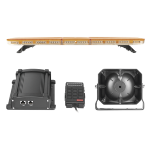 Kit de Señalización Industrial / Barra LED 118 cm (46.5 in) / 88 LED Hyperlux / Sirena 100 W / 45 Patrones Programables / Ámbar