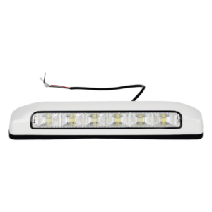 Luz de Escena LED / 6 LED / 75 lm / IP67 / 12-24 VCC / 0.1 A / 203 x 41 x 29 mm / 8 x 1.6 x 1.1 in / -30°C a +50°C / Bisel Blanco