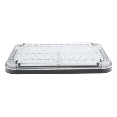 Luz de Advertencia LED / 9x7" / Bicolor Rojo/Claro / 104 LED / 12 VCC / 10 Patrones de Destello