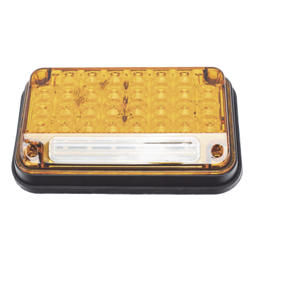 Luz de Advertencia LED / 7x4 pulgadas / 66 LED Alta Intensidad / 12 VCC / 10 Patrones de Destello / Mica Ámbar / Montaje Permanente