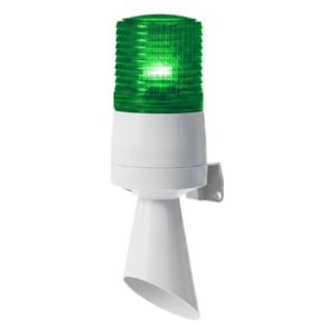 Torre de Señalización LED / Luz Fija y Destellante / Zumbador 95 dB a 1 m / 110 VCA / IP65 / Ø60 mm