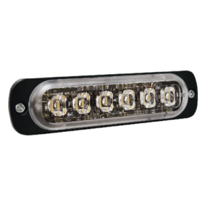 Luz Auxiliar LED / 6 LED / Rojo / Perfil Ultra Bajo 9 mm (0.35 in) / SAE J595 Clase 1 / ECE R65 / IPX7