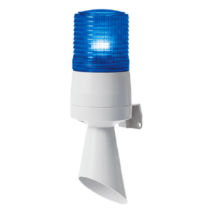 Luz LED de Advertencia / Patrones Fijo y Destellante / Buzzer 95 dB / 110 VCA / Diámetro 60 mm / Azul