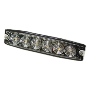 Luz Auxiliar LED / 6 LED / Ámbar / Multivoltaje 12~24 VCD / IP68 / SAE Clase 1 / Perfil Ultra Bajo