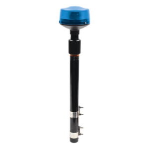Luz Telescópica LED / 9 LEDs 3W / 25 Patrones de Destello / 10-30 VCC / 64-104 cm (25.2-40.9 in) / Azul