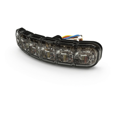 Luz perimetral direccional / 12 LEDs dual color / 12-24V / IP69K / 69 patrones / 4.4' x 1.1' x 0.6'
