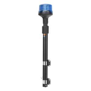 Luz Telescópica para Motocicletas / 8 LED / Azul / 12~24 VCD / Perfil Bajo 88 mm / Certificación ECE R65 / SAE J845