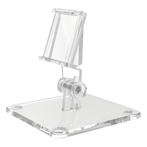 Soporte de Escritorio en T / Rotación 50° / Compatible con Etiquetas 2.13" a 4.2" / Policarbonato y ABS Transparente / Montaje Directo