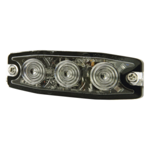 Luz Auxiliar de Advertencia / 3 LED / Ámbar / SAE Clase 1 / Multivoltaje 12~24 VCC / Perfil 6.6 mm (0.26") / Memoria No Volátil