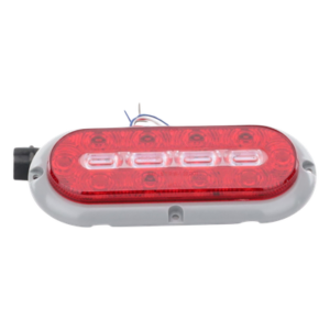 Luz LED Ovalada Trasera / 18 LED / Rojo/Blanco/Ámbar / 7.5 Pulgadas / 69 Patrones de Destello / IP67 / 12-24 V / Perfil Bajo