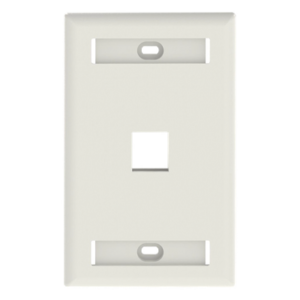 Placa de Pared Vertical / 1 Puerto Keystone / Blanco Mate / 69.8 x 114.3 mm / Espacios para Etiquetas