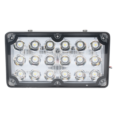 Luz de Escena LED / 6X3" / 12 VCC / 1.3 A Máx / Mica Clara / Montaje Permanente