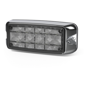 Luz de Advertencia LED / Doble Color Ámbar/Blanco / 55 Patrones Programables / 12-24 VDC / SAE J595 Clase I / 5x2 Pulgadas