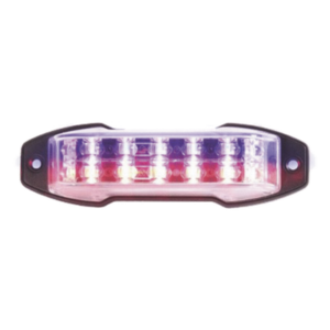 Luz perimetral de advertencia / 18 LED / Color azul / 12-24 VCC / 24 patrones de destello / Perfil ultradelgado