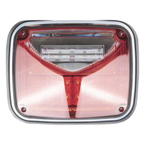 Luz de Advertencia LED / 8 X 6" / Color Rojo / Luz de Trabajo Blanca 12 W / 11 Patrones de Destello / IP67 / 12-30 VCC