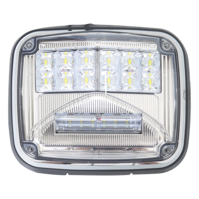 Luz de Advertencia LED / 6 LEDs Ultra Brillantes / 11 Patrones de Destello / IP67 / 12-30 VCC / 7.9" x 6.3" (20.1 x 16 cm) / Luz de Trabajo Blanca Integrada