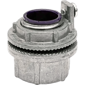 Conector Meyers de Aluminio de 1" con tornillo de puesta a tierra, disponible para Áreas Peligrosas Clase 1 División 2 de acuerdo con NEC 501.10.