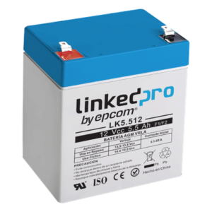 Batería de Respaldo AGM / 12 V / 5.5 Ah / Vida Útil 5 Años / Terminales F1 + Adaptador F2 / UL Certificada