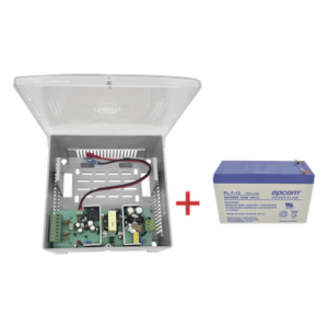 Fuente de Alimentación con Batería de Respaldo / 4 Salidas 1.25 A / Salida Ajustable 11-15 VCC 5 A / Entrada Universal 96-264 VCA / Batería AGM 12 V 7 Ah