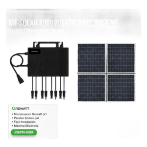 Kit Solar Interconexión / 2.5kW / 220Vca / Microinversores / IP67 / Monitoreo Remoto / 8.2 ft Montaje