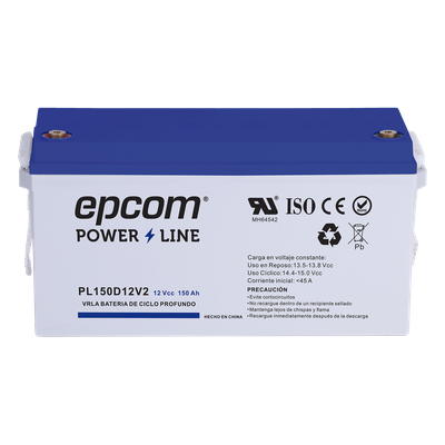 Batería de Respaldo AGM-VRLA / 12 V / 150 Ah / Ciclo Profundo / Terminales T5 / UL94-HB / Sin Mantenimiento