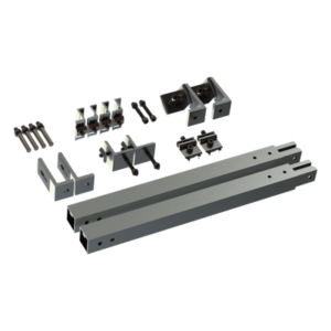 Caja de accesorios de aluminio anodizado / Arreglo 1x4 / Inclinación 20-45° / Resistencia viento 136 km/h / 21.3 kg