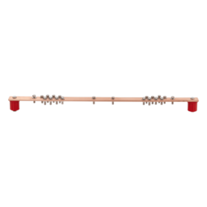 Barra Distribución Tierra Rack 19 in / Cobre 100% / 550A / Aisladores Rojos / 0.64 cm (0.25 in) / J-STD-607-A