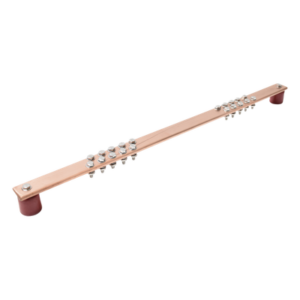 Barra de Unión de Tierra / Montaje Rack 19" / 550 A / 20 Conexiones 3/16" / Tornillería Incluida