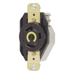 Receptáculo Industrial de Media Vuelta / 30 A / 125 V CA / 2 Polos 3 Hilos / NEMA L5-30R / 3.28 x 1.7 in