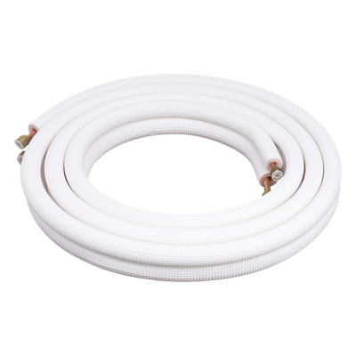 Kit de Tubería para Minisplit / Líneas 1/4" y 5/8" / Capacidad 2 a 3 Toneladas / Longitud 4 m (13.1 ft) / Aluminio con Puntas de Cobre