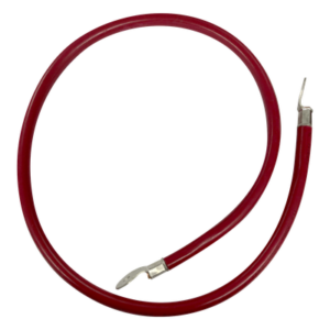 Cable Jumper para Baterías / 1 m (3.3 ft) / Calibre 2 AWG / Terminales de Ojo Doble / Uso en Serie y Paralelo / Color Rojo