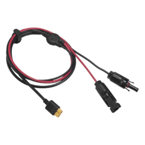 Cable Fotovoltaico / 2.5 m (8.2 ft) / 12 AWG / MC4 Macho-Hembra + XT60 / Negro