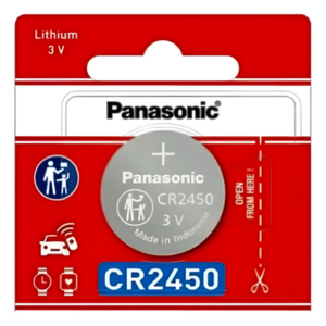 Batería de Litio Tipo Moneda / 3V / 620 mAh / CR2450 / 10 Años Vida Útil