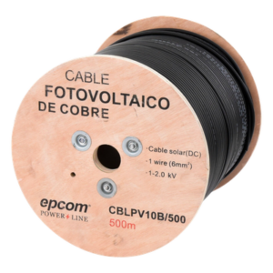 Cable Fotovoltaico / 6 mm² (10 AWG) / 500 m (1640.4 ft) / Cobre Suave / 2000 Vcc / Resistencia UV-Ozono / -40°C a 120°C