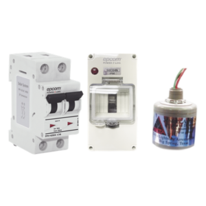 Kit de Centro de Carga DC / 800 Vcc / 63 A / 2 Polos / Supresor de Descargas 5 ns / Sistemas Fotovoltaicos