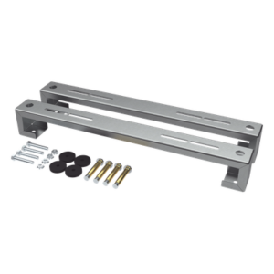 Base para Unidad Externa Minisplit / Capacidad 1 a 3 Toneladas / Ajustable en Altura y Ángulo / Acero Galvanizado y Aluminio / Sistema Antivibraciones