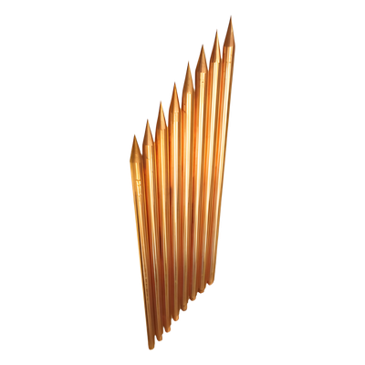 Varilla de Puesta a Tierra / Acero con Recubrimiento de Cobre / Diámetro 5/8" / Longitud 3 m (9.8 ft) / AISI 1018