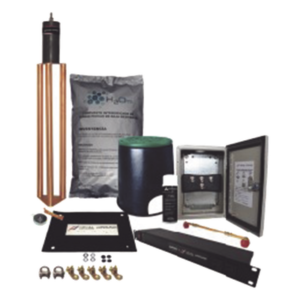 Kit de Puesta a Tierra / Resistencia < 2 Ohm / Electrodos de Cobre Electrolítico / Gabinete NEMA 4 / Compuesto Higroscópico / Data Center y Telecomunicaciones