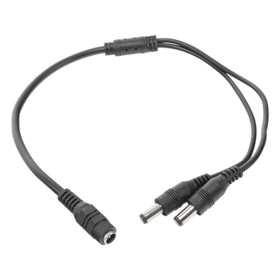 Cable Splitter DC / 5.5x2.1 mm Hembra a 2 Macho / 22 AWG / 24 AWG / 5A a 12 VCC / 19 cm