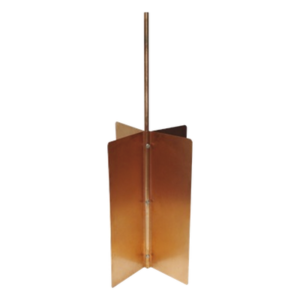 Electrodo de Tierra Tipo Rehilete / Diseño Cruceta Cobre / Fosa 50x50x80 cm (1.6x1.6x2.6 ft) / Acabado Cobrizado Terzo / Norma NOM-001-SEDE-2012