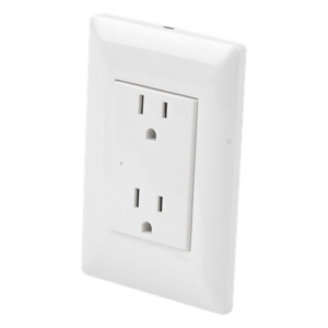 Contacto Inteligente de Pared / Supresión de Picos Tipo A / 120 VAC / 15A / Doble / Empotrable 12 x 8 x 0.5 cm (4.7 x 3.1 x 0.2 in)